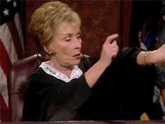 A TV judge in robes taps her wristwatch impatiently, a nudge to start planning early