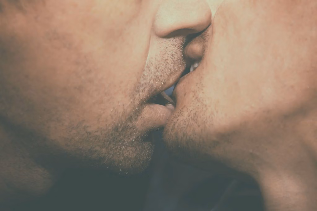 gay men kissing