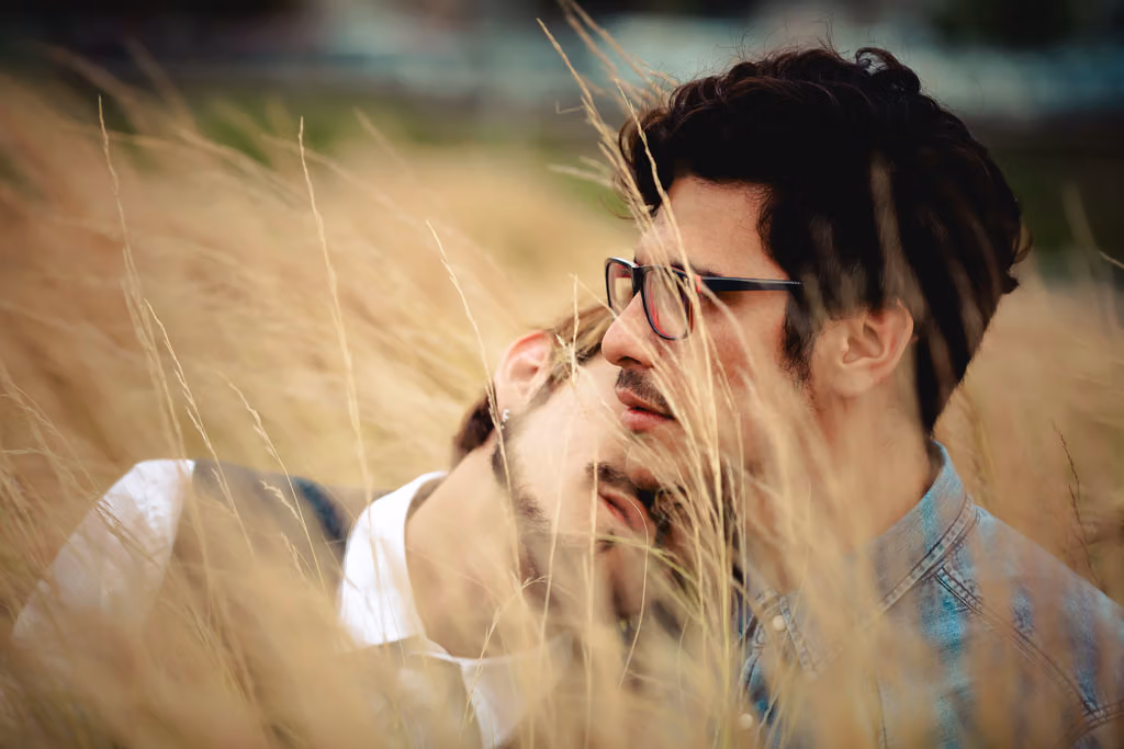gay couple glasses