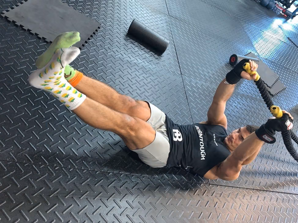 man doing pilates