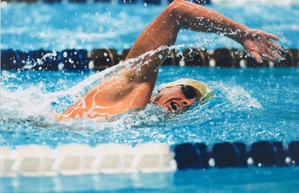 man swiming