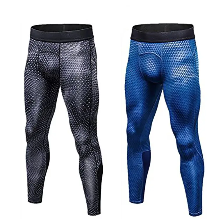 Muscle Killer Men's 2 Pack Compression Pants Cool Dry Sports Tight Leggings