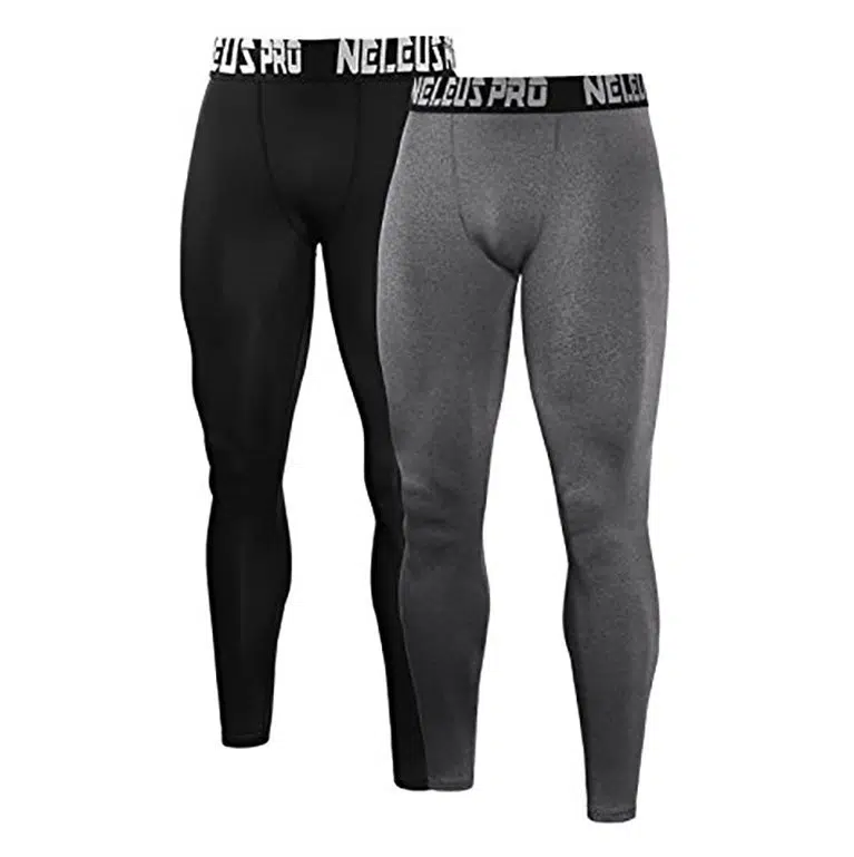 Neleus Men's 2 Pack Compression Pants Sport Tight Leggings