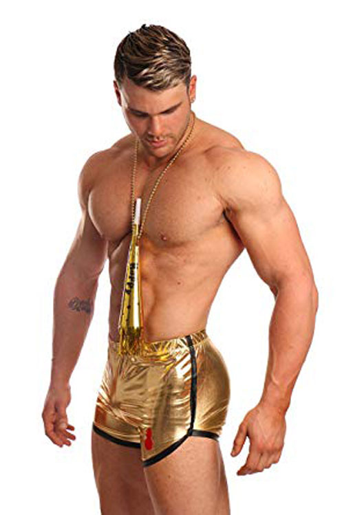 JJ Malibu Men Metallic Booty Short Shorts