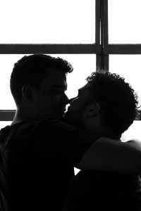 gay couple kissing