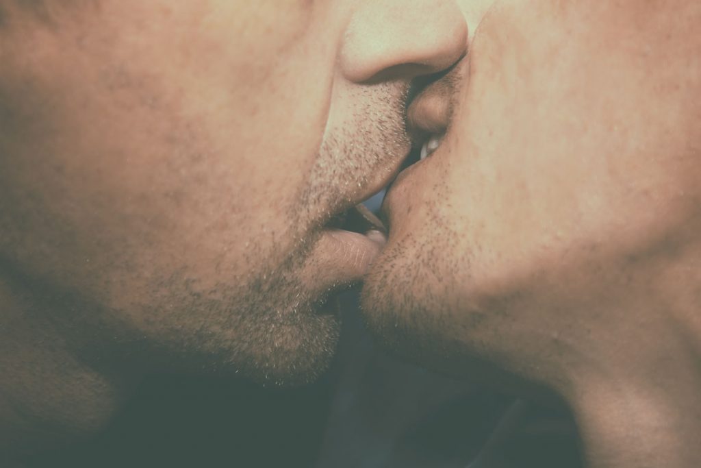 gay men kissing