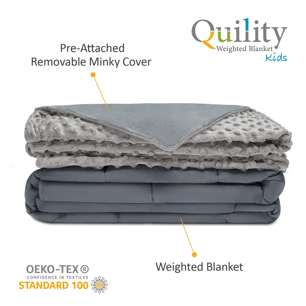 Quility Premium Kids Weighted Blanket & Removable Cover