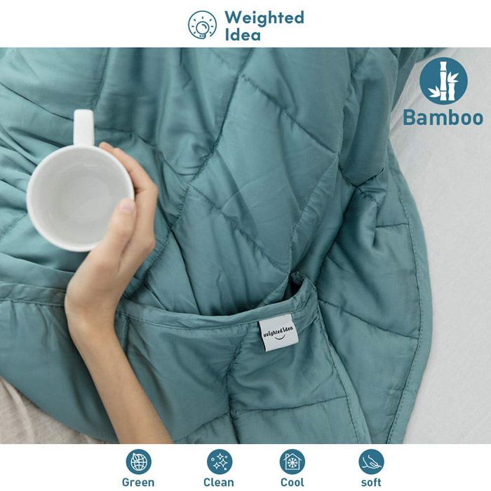 Weighted Idea Bamboo Cooling Weighted Blanket
