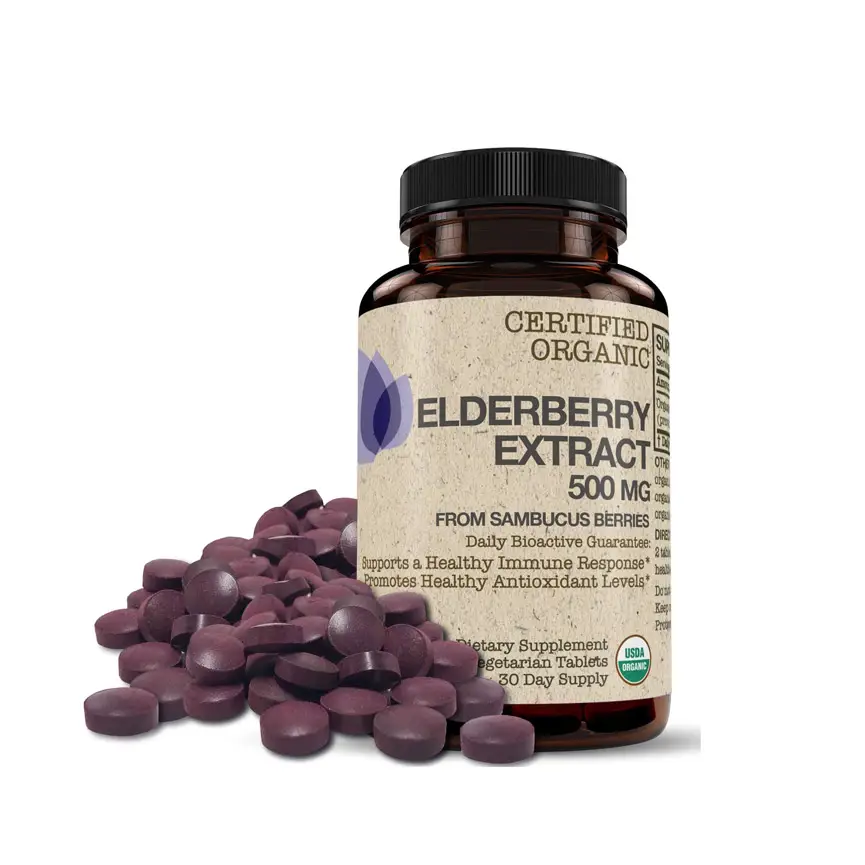 Futurebiotics Elderberry Extract 500 mg USDA Certified Organic