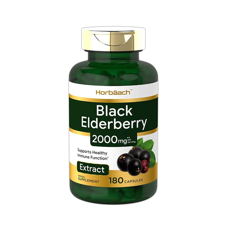 Horbaach Black Elderberry Capsules 2000mg