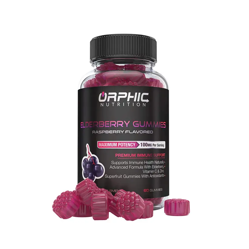 Orphic Nutrition Natural Elderberry & Vitamin C Gummies, 100 mg