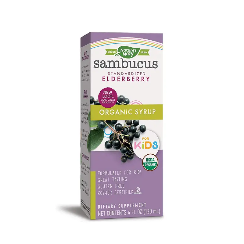 Nature's Way Sambucus for Kids, Organic Elderberry Syrup, 4 oz.