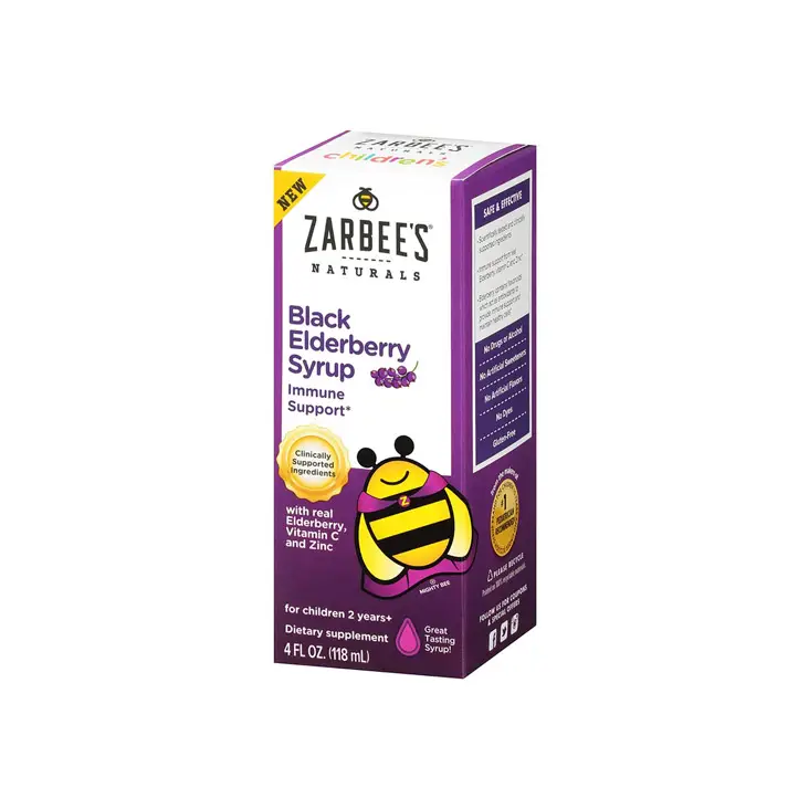 Zarbee's Naturals Children's Black Elderberry Syrup for Immune Support