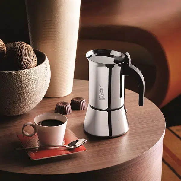 Bialetti 10-Cup Stainless Steel Moka Pot Espresso Maker